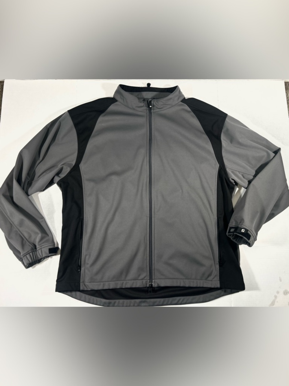 FootJoy Gray and Black Full-Zip Golf Lightweight Jacket
